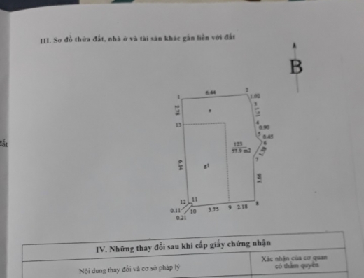 Bán đất ngõ Vương Thừa Vũ 60m2 6 tỷ