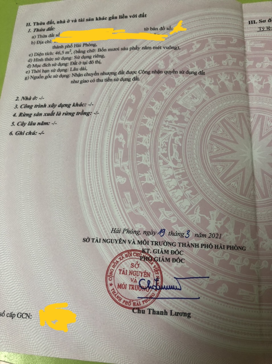 Bán nhà 3 tầng ngõ Nam Phong 46.5m2 2.45 tỷ